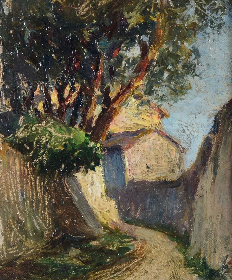 Marco Olivero<br>Via Visme, Saluzzo Alta  - Auction 19th and 20th century paintings - Cambi Casa d'Aste