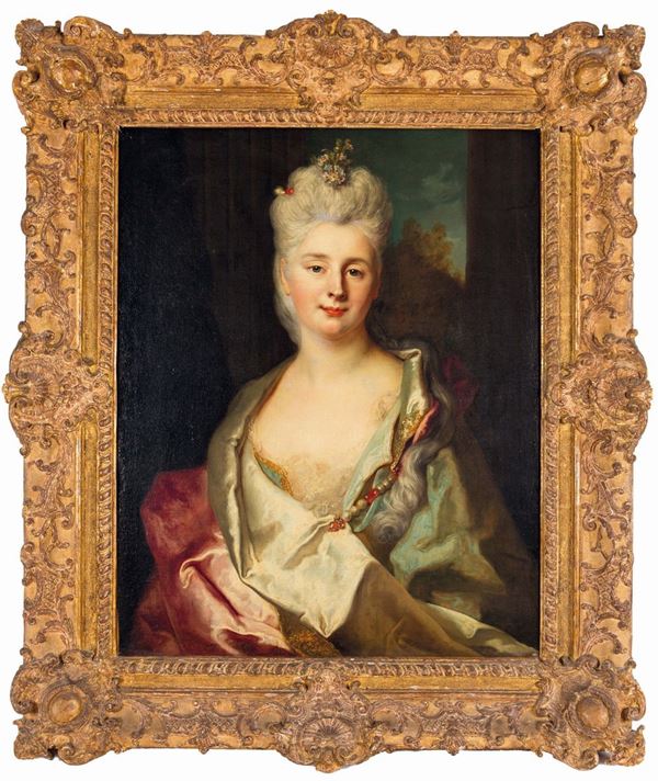Nicolas De Largilliere (Parigi 1656-1746) Ritratto femminile