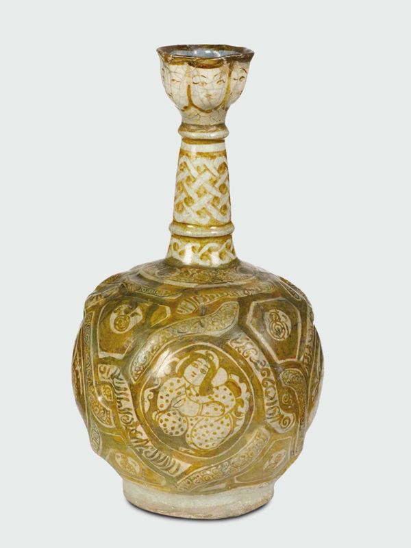 Vaso a bottiglia rayy (Persia), Fine XII - inizio XIII secolo (anno Egira 580)