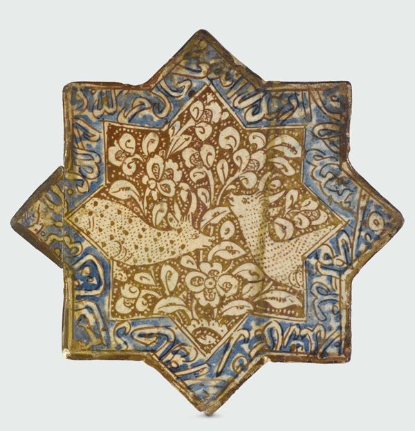 Mattonella Kashan (Persia), Fine XIII - inizio XIV secolo (anno Egira 650 circa)