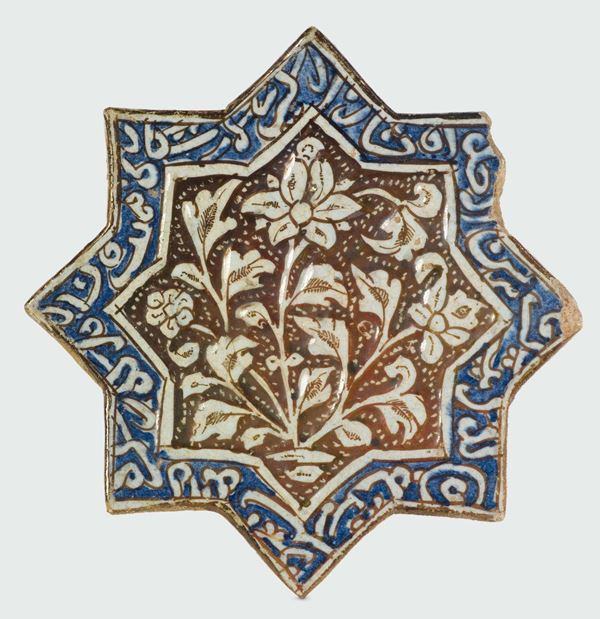 Mattonella Kashan (Persia), Periodo “il Khanid” (distinta Mongola), Fine XIII - inizio XIV secolo (anno Egira 650)