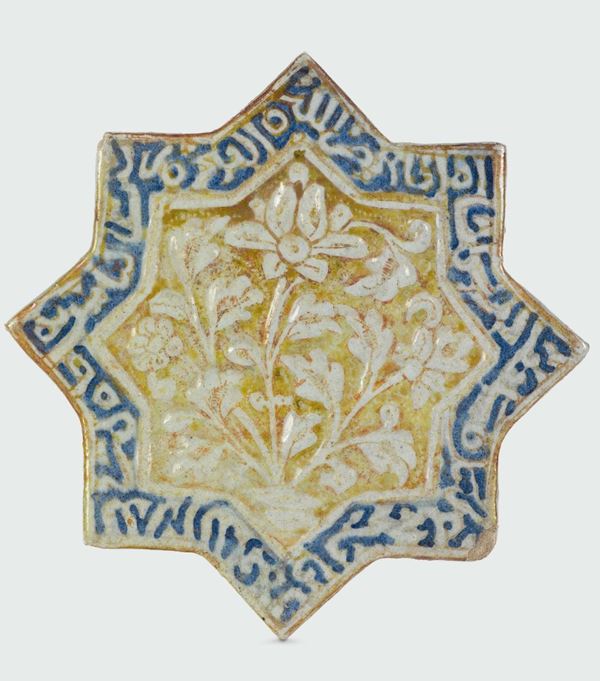 Mattonella Kashan (Persia), Periodo “il Khanid” (dinastia Mongola), Fine XIII - inizio XIV secolo (anno Egira 650)