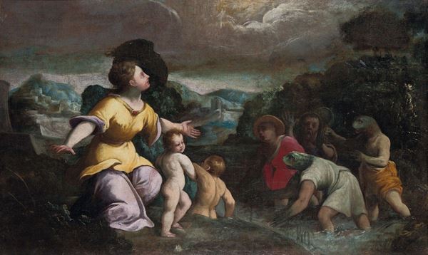 Carlo Bononi (Ferrara 1569-1632) La dea Latona trasforma i contadini della Licia in rane