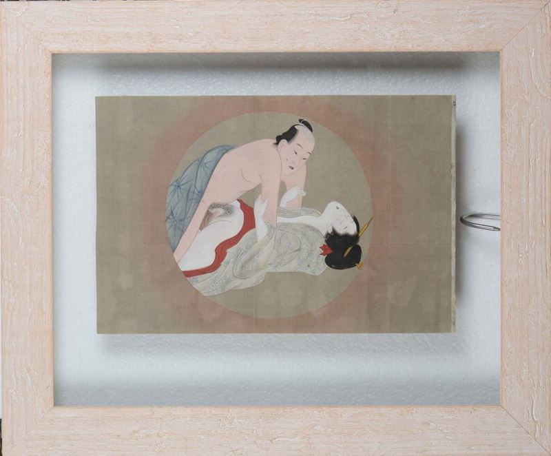 Dipinto su carta raffigurante soggetto erotico, Giappone, XIX secolo  - Auction Asian Art | Cambi Time - Cambi Casa d'Aste