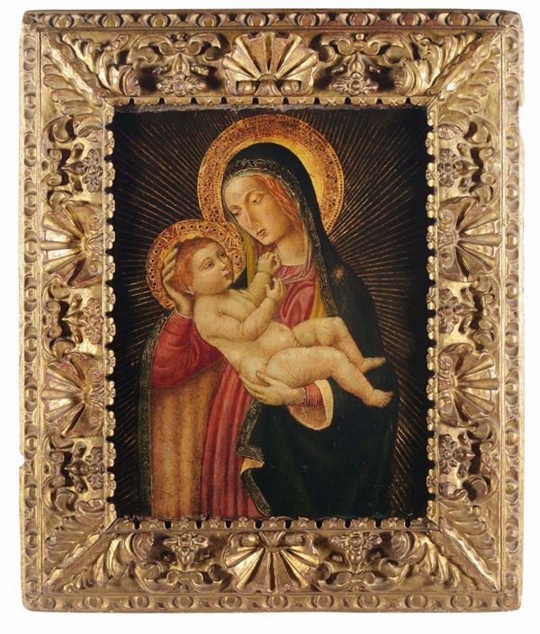 Pier Francesco Fiorentino (Firenze 1444 - 1497), attribuito a Madonna con il Bambino
