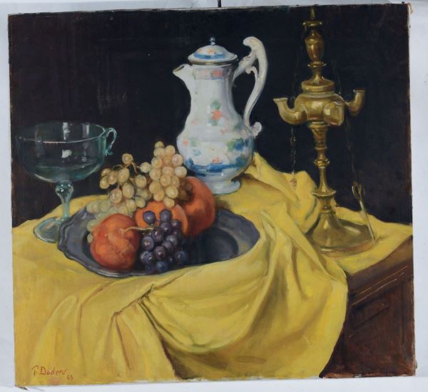 Pietro Dodero (1882-1967) Natura morta con frutta, 1963
