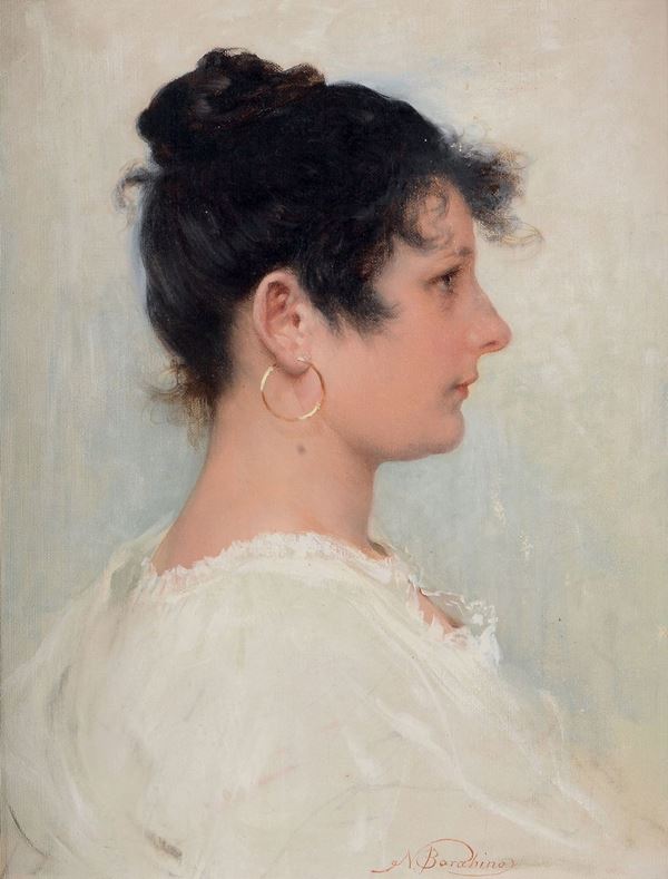 Nicolò Barabino (1832-1891) Ritratto femminile