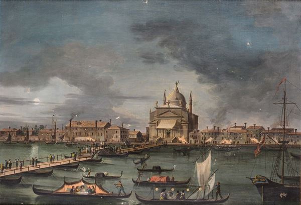 Vincenzo Chilone (Venice 1758-1839), attributed to Veduta di Venezia dalla chiesa del redentore