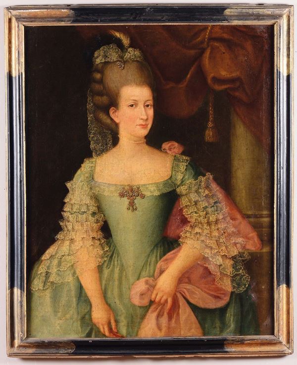 Scuola Lombarda del XVIII secolo Ritratto di donna