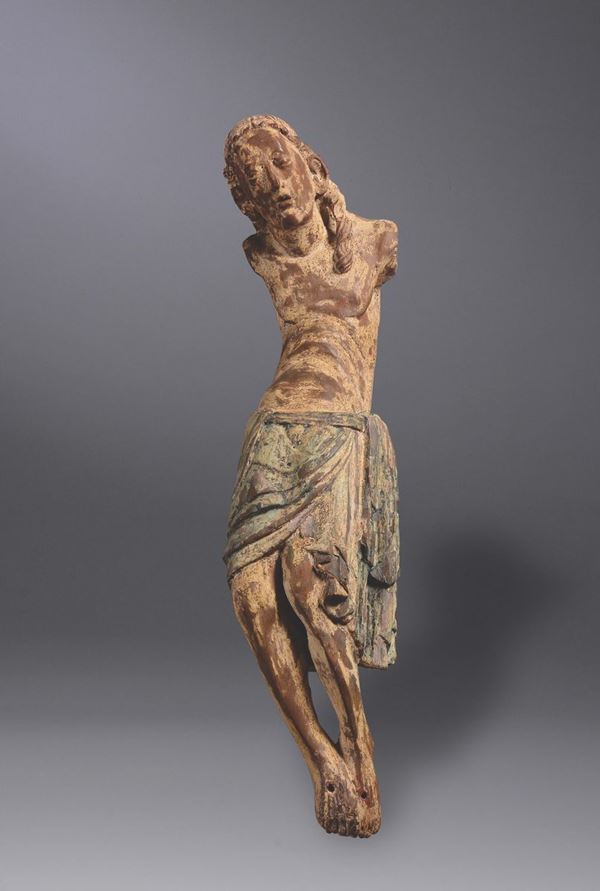 Corpus Christi. A wooden polychrome sculpture, Spain, Catalonia (?), probably 14th century.
