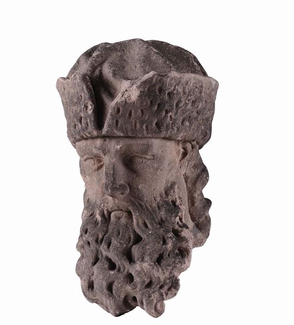 A limestone male head, 16th century German or French sculptor