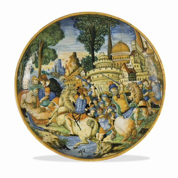 Coppa Urbino, bottega di Guido di Merlino, 1543
