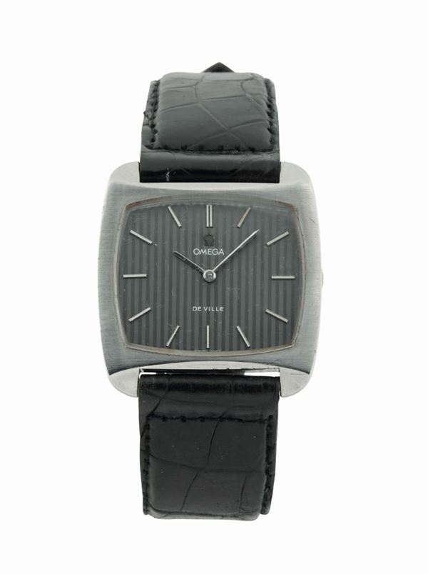 OMEGA, De Ville, Ref. 111100, stainless steel wristwatch. Made circa 1970.