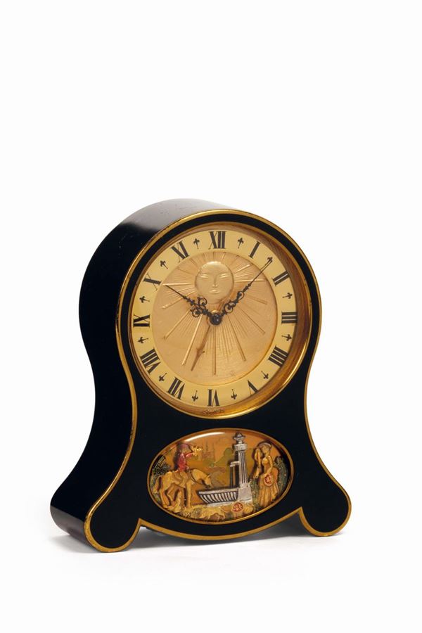 Jaeger, Swiss, raro orologio da tavolo musicale con automi. Realizzato nel 1940 circa