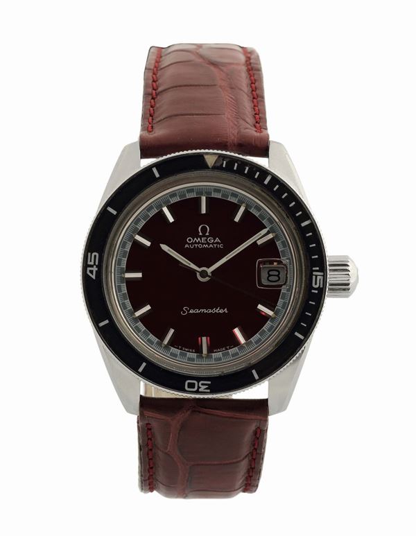 OMEGA, Automatic, Seamaster, Ref. 166062, so called BIG CROWN, stainless steel, self-winding, water resistant wristwatch with date and an original buckle. Made circa 1960