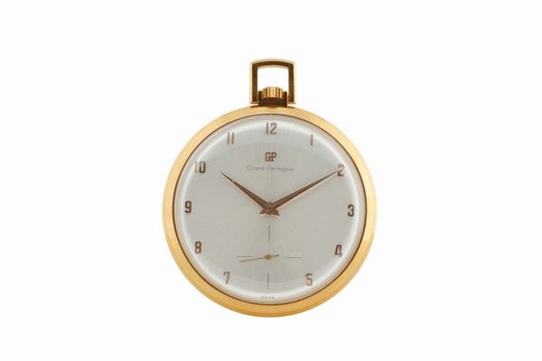 GIRARD PERREGAUX, orologio da tasca, in oro rosa 18K. Realizzato circa nel 1960