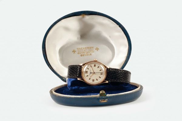 VACHERON CONSTANTIN, Geneve, cassa No. 318057, raro, orologio da donna, in oro rosa 18K. Accompagnato dalla scatola originale. Realizzato nel 1950 circa
