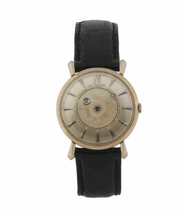 LECOULTRE, orologio da polso, in oro bianco 14K con fibbia originale. Realizzato circa nel 1960