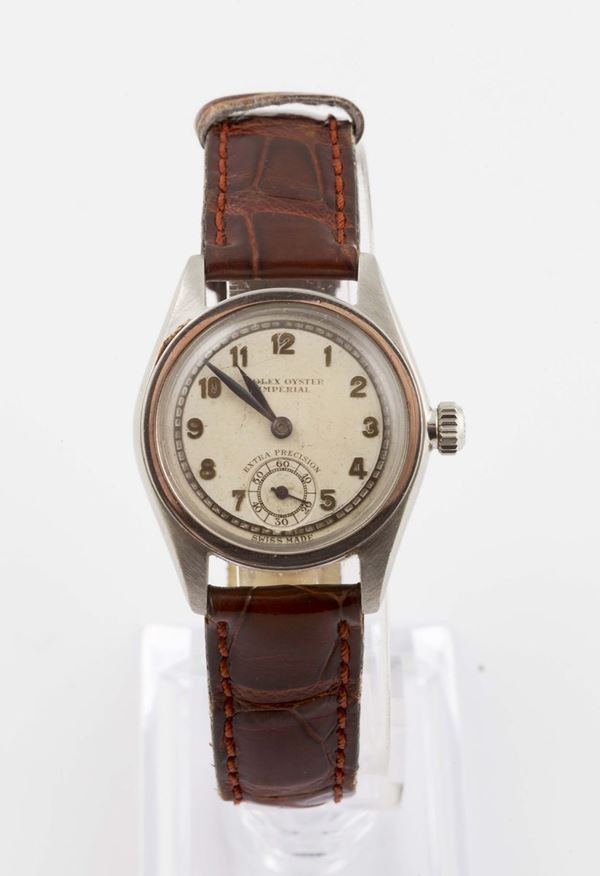 ROLEX, Oyster, Imperial, Extra Precision, orologio da polso, in acciaio, a carica manuale. Realizzato nel 1940 circa