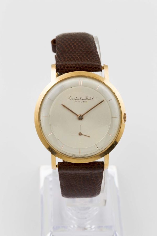 CONSTANTINA WATCH, orologio da polso, in oro giallo 18K, a carica manuale. Realizzato nel 1950 circa
