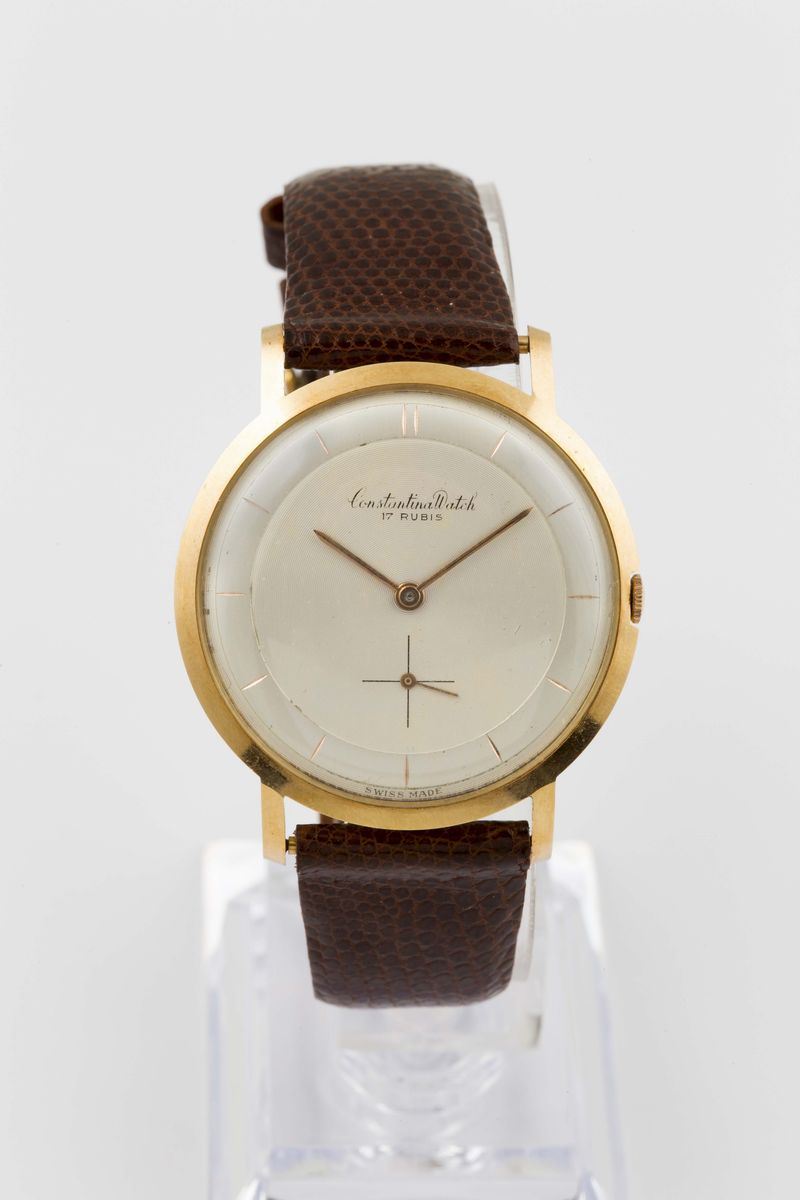 CONSTANTINA WATCH, orologio da polso, in oro giallo 18K, a carica manuale. Realizzato nel 1950 circa  - Asta Orologi da Polso e da Tasca - Cambi Casa d'Aste