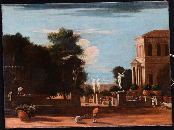 Marco Ricci (Belluno 1676 - Venezia 1730) Paesaggio con villa