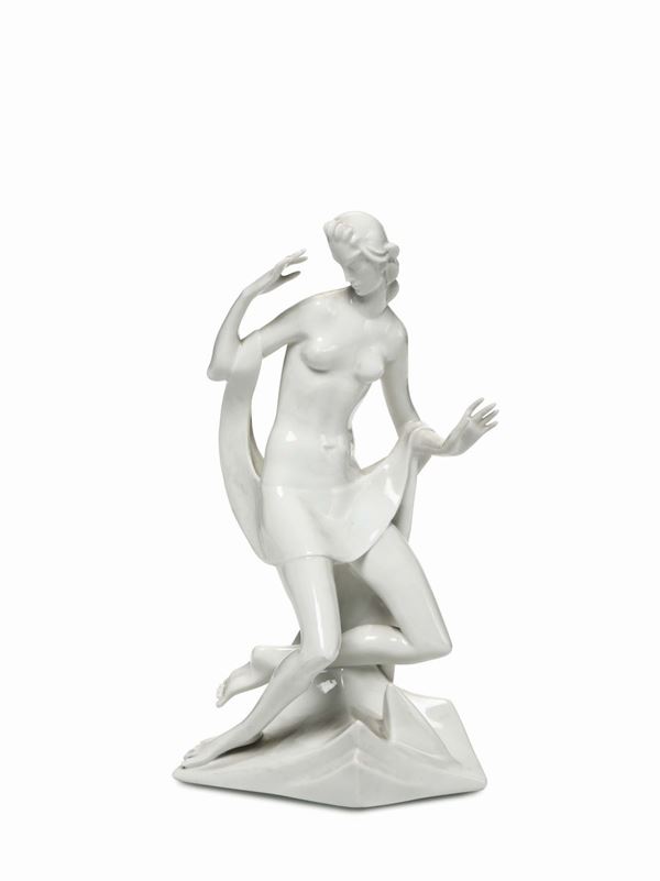 Figurina Germania, Baviera, Manifattura Rosenthal, 1926 circa modello di Lothar Otto (1893 - 1970)
