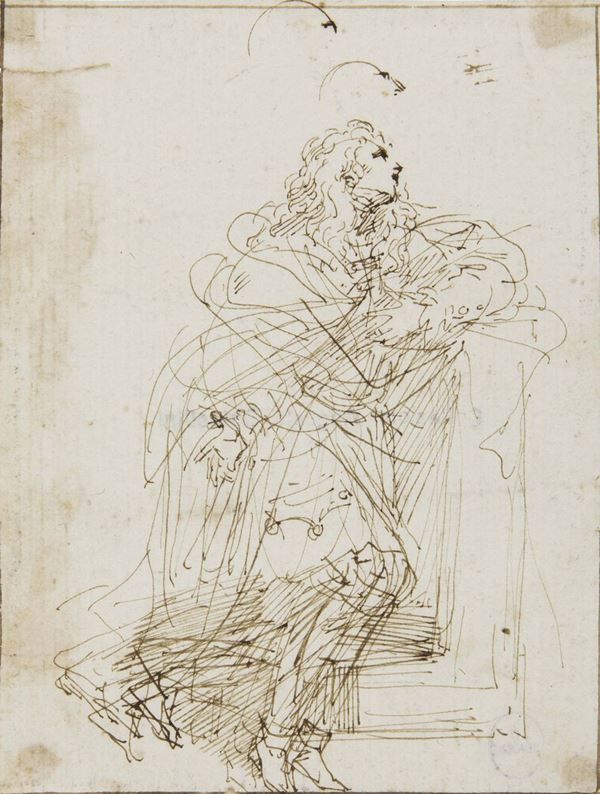 Donato Creti (1671-1749) Studio di figura supplicante