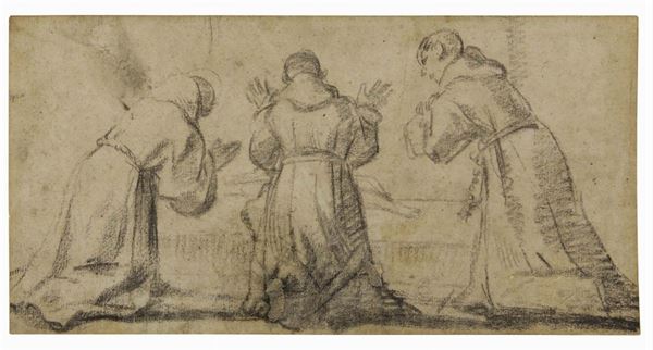 Giacomo Cavedone (1577-1660) Studio di tre monaci