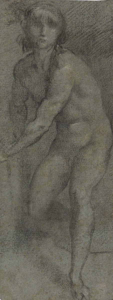 Scuola parmense del XVI secolo Recto: Figura di nudo  Verso: Putto