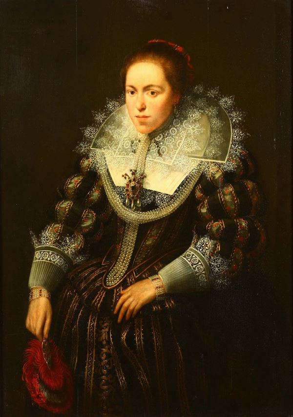 Paulus Moreelse (Utrecht 1571-1638) Ritratto femminile