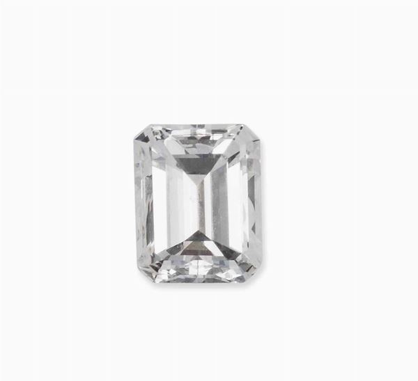 Unmounted emerald-cut diamond weighing 1.18 carats