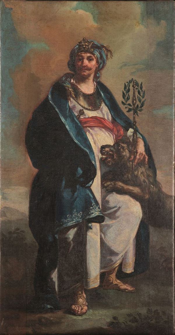 Carlo Francesco Beaumont (Torino 1649-1766) Personaggio turco con leone
