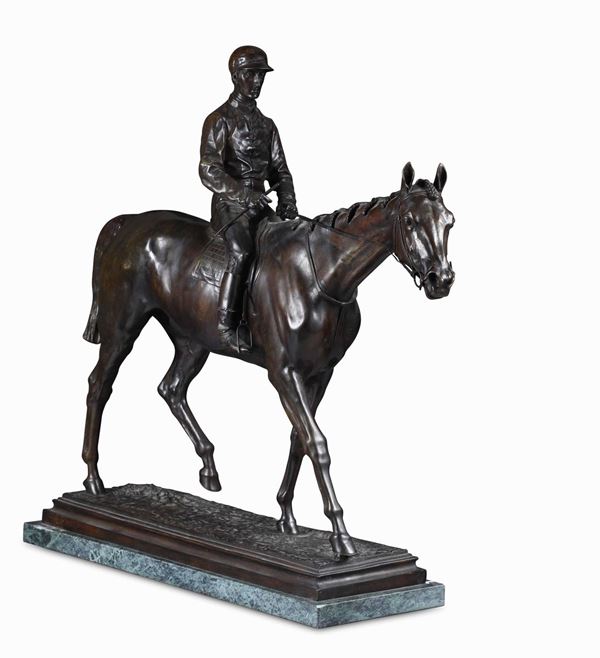 Isidore Jules Bonheur (1827-1901) Cavallo con fantino e finimenti