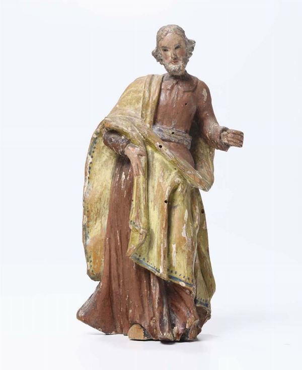 S.Giuseppe in legno policromo, intagliatore veneto del XVIII secolo