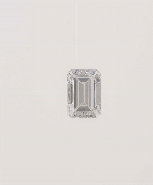 Unmounted emerald-cut diamond weighing 2.17 carats
