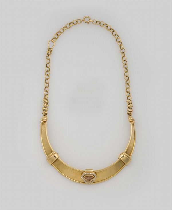 Diamond and gold necklace. Misani