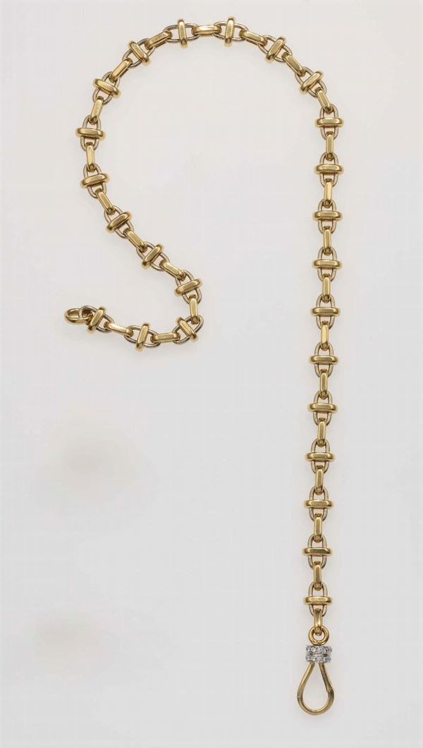 Gold and diamond chain. Pomellato