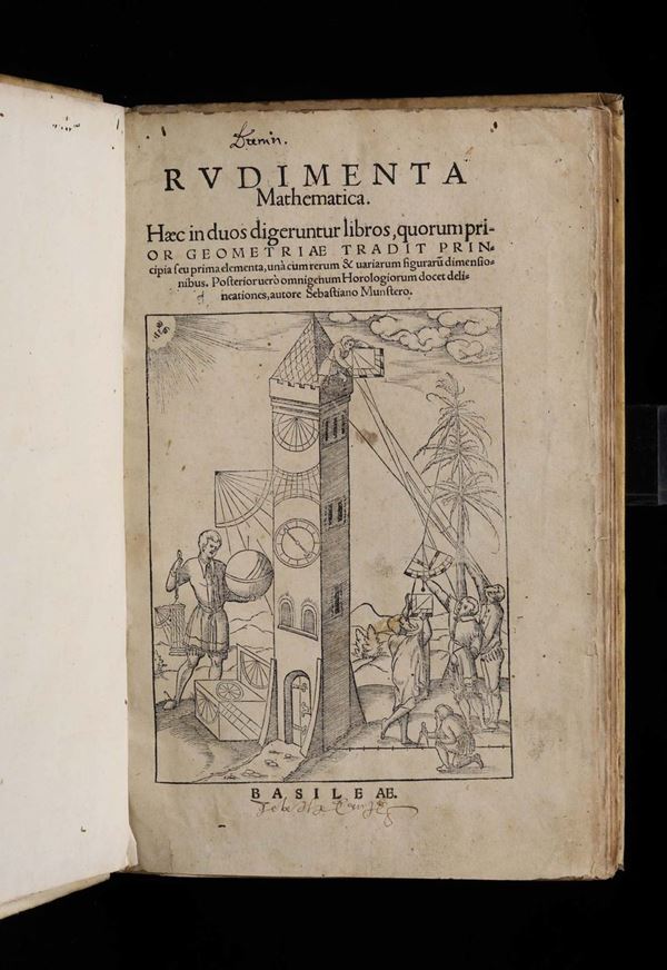 Munstero, Sebastiano Rudimenta Mathematica. Haec in duos digeruntur libros, ..., Basilea, Henricum Petrii,  [..]