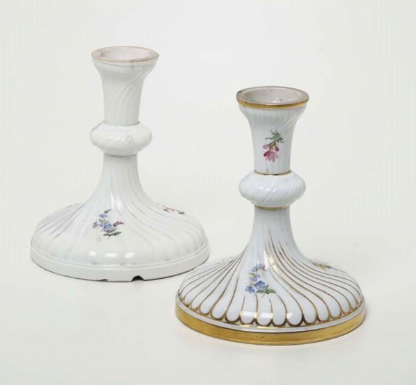 Due candelieri Meissen, fine XIX inizio XX secolo