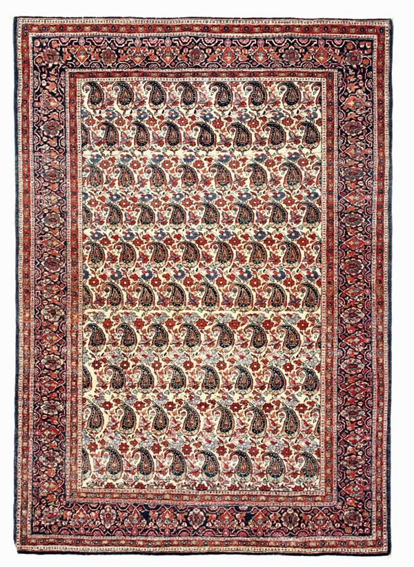 Tappeto persiano Keshan dabir, fine XIX secolo