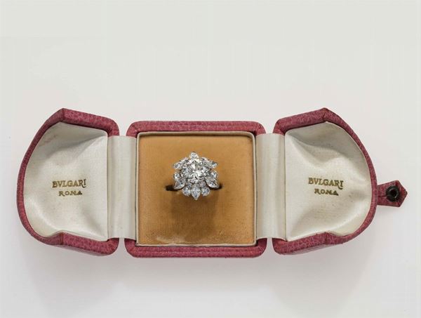 Brilliant-cut diamond ring. Bulgari
