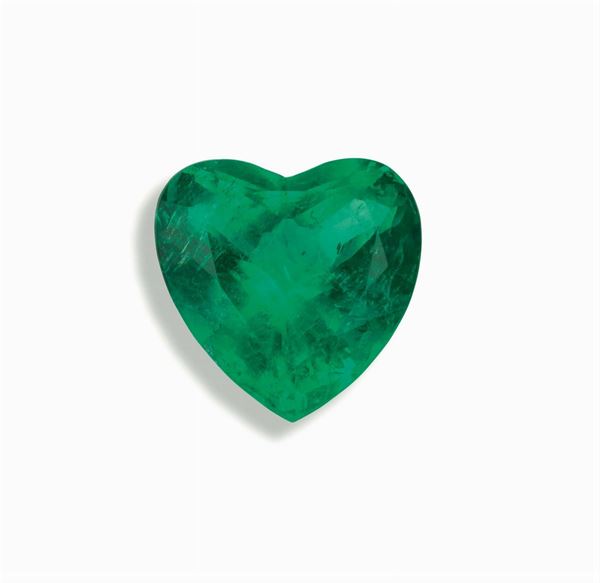 Smeraldo Colombia taglio cuore di ct 6,42