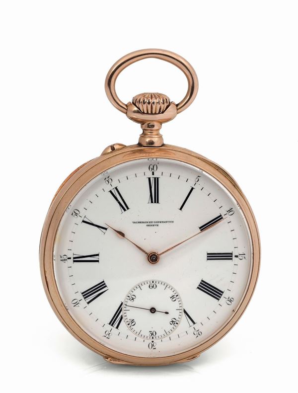VACHERON CONSTANTIN, Genève, movement No. 162275, case No. 269333. Raro, orologio da tasca, in oro rosa 18K. Realizzato nel 1884