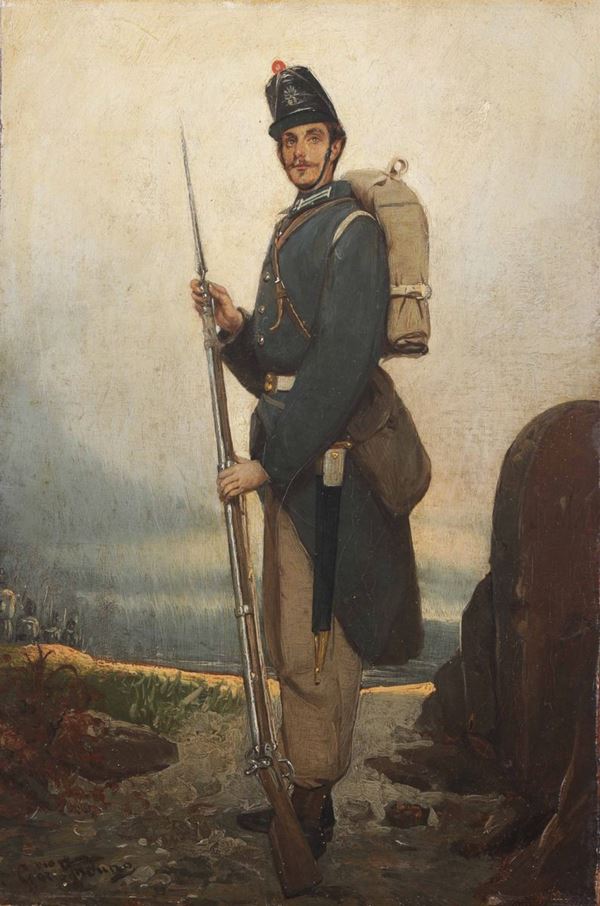 Gerolamo Induno (1827-1890) Figura di soldato
