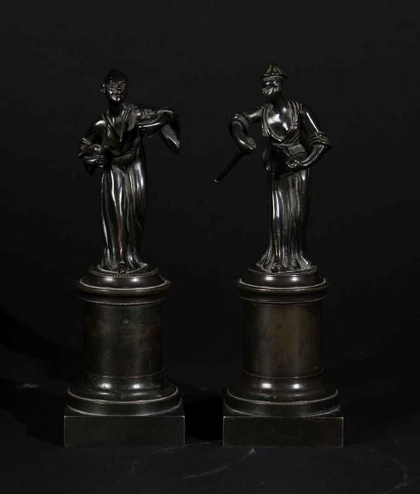 A pair of bronze sculptures, China