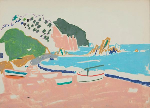 Fulvio Bianconi (1915-1996) Riva Trigoso (Genova), La spiaggia