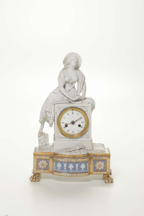 Un orologio e una base Parigi, XIX secolo