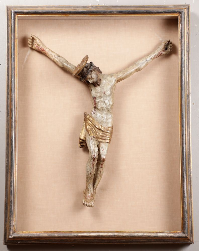Corpus Christi in legno dipinto e dorato. Arte barocca del XVII-XVIII secolo  - Auction Sculptures | Cambi Time - Cambi Casa d'Aste