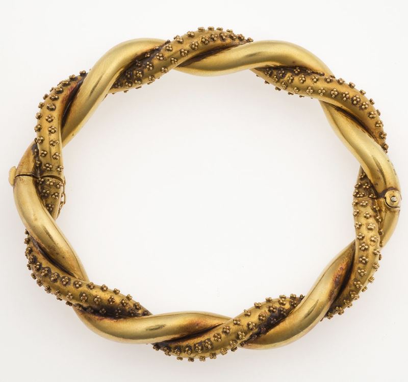Low carat gold bangle  - Auction Timed Auction Jewels - Cambi Casa d'Aste